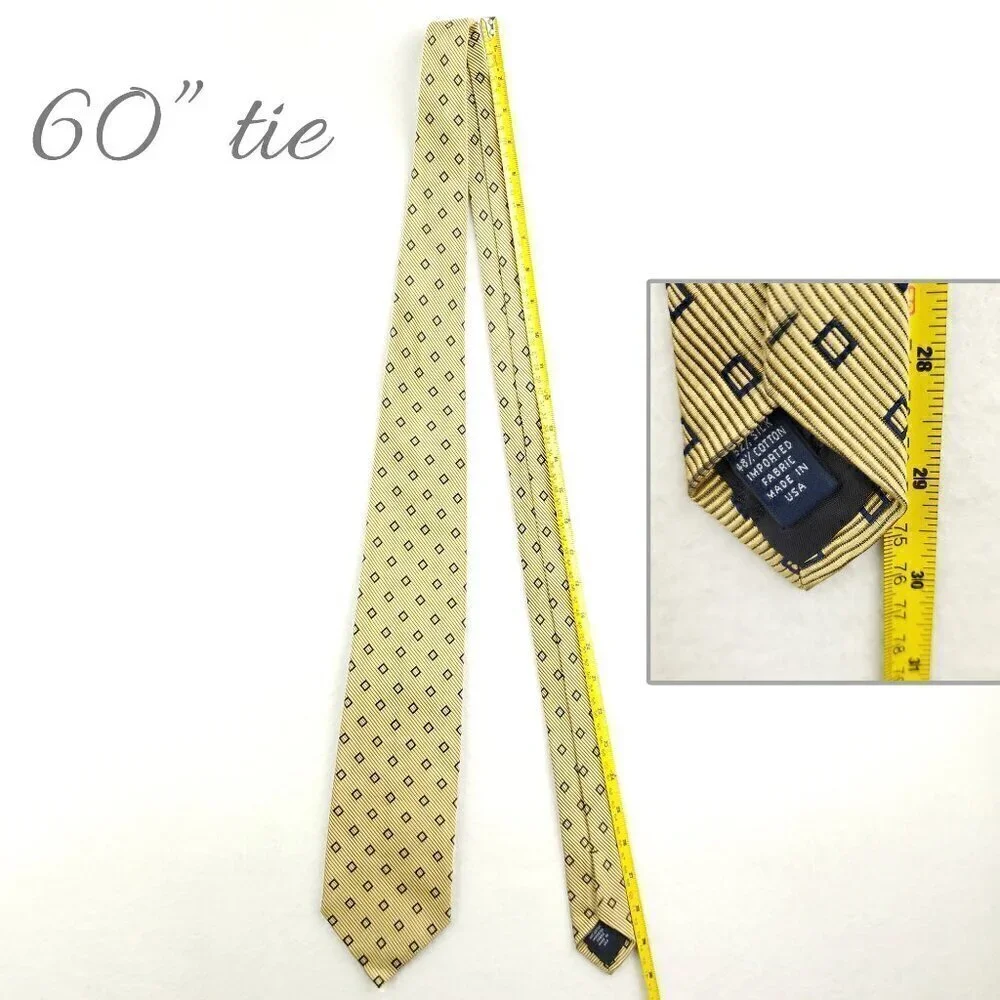 Brooks Brothers Makers Geometric Neck Tie Silk Cotton Textured 60